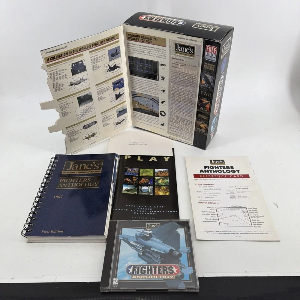 Jane's Combat Simulations Fighters Anthology Big Box PC CD ROM Game 1997 CIB